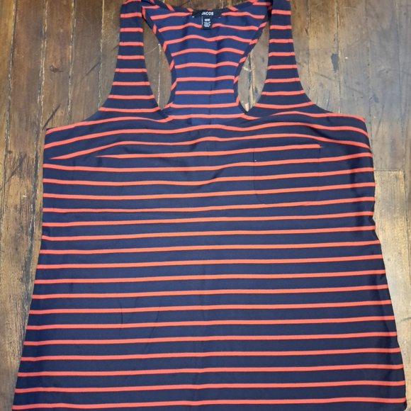Jacob Striped Racerback Tank Top Size Medium - Picture 4 of 4